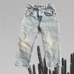 Vintage toddler orange tab Levi’s jeans